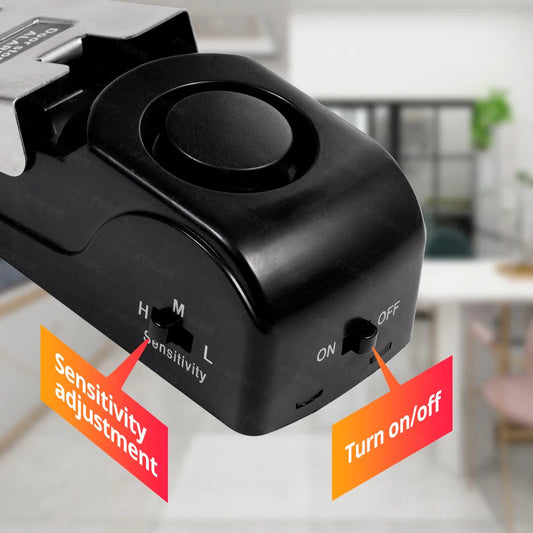 Wireless Door Stop Alarm System 120Db Loud Home Security Anti-Theft Door Block System Portable Doorstop Preasure Alarm