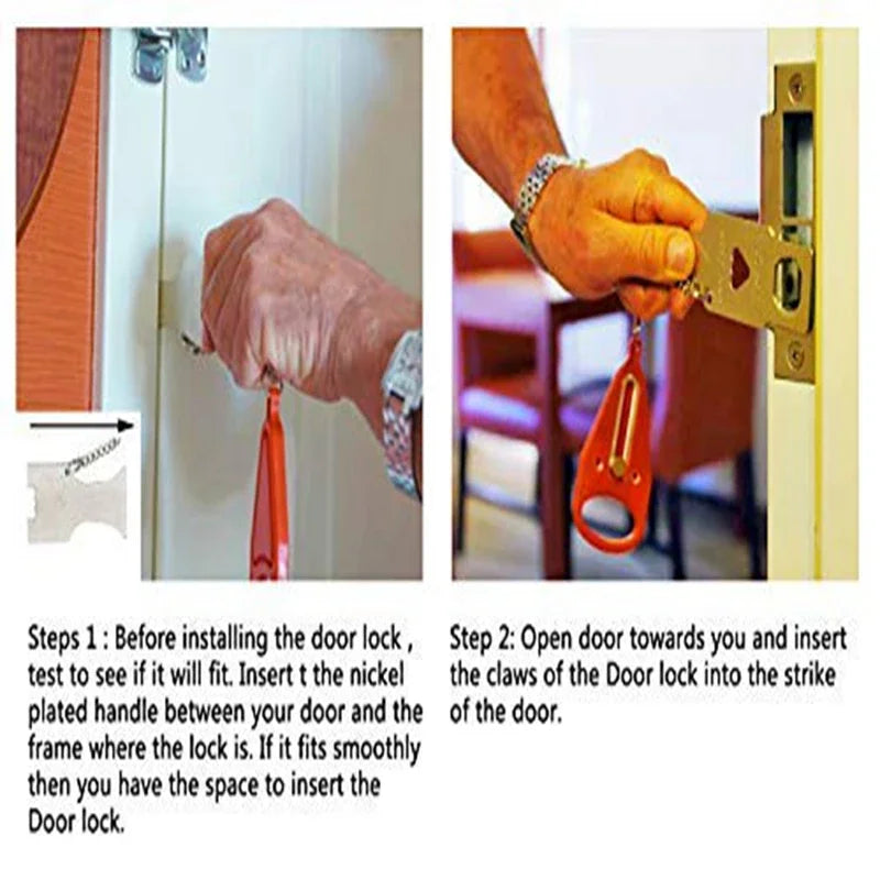 Portable Door Lock for Travel Safety Latch Metal Lock Home Room Hotel Accommodation Door anti Theft Security Lock