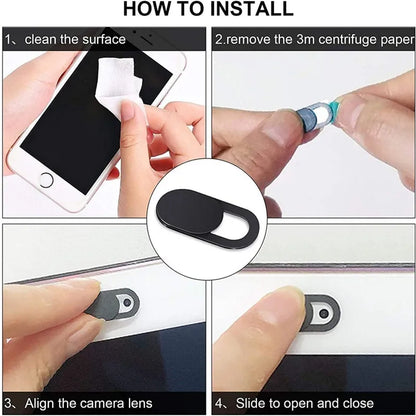 Webcam Cover Shutter Magnet Slider Plastic Camera Cover for Ipad Tablet Web Laptop Pc Camera Mobile Phone Lenses Privacy Sticker