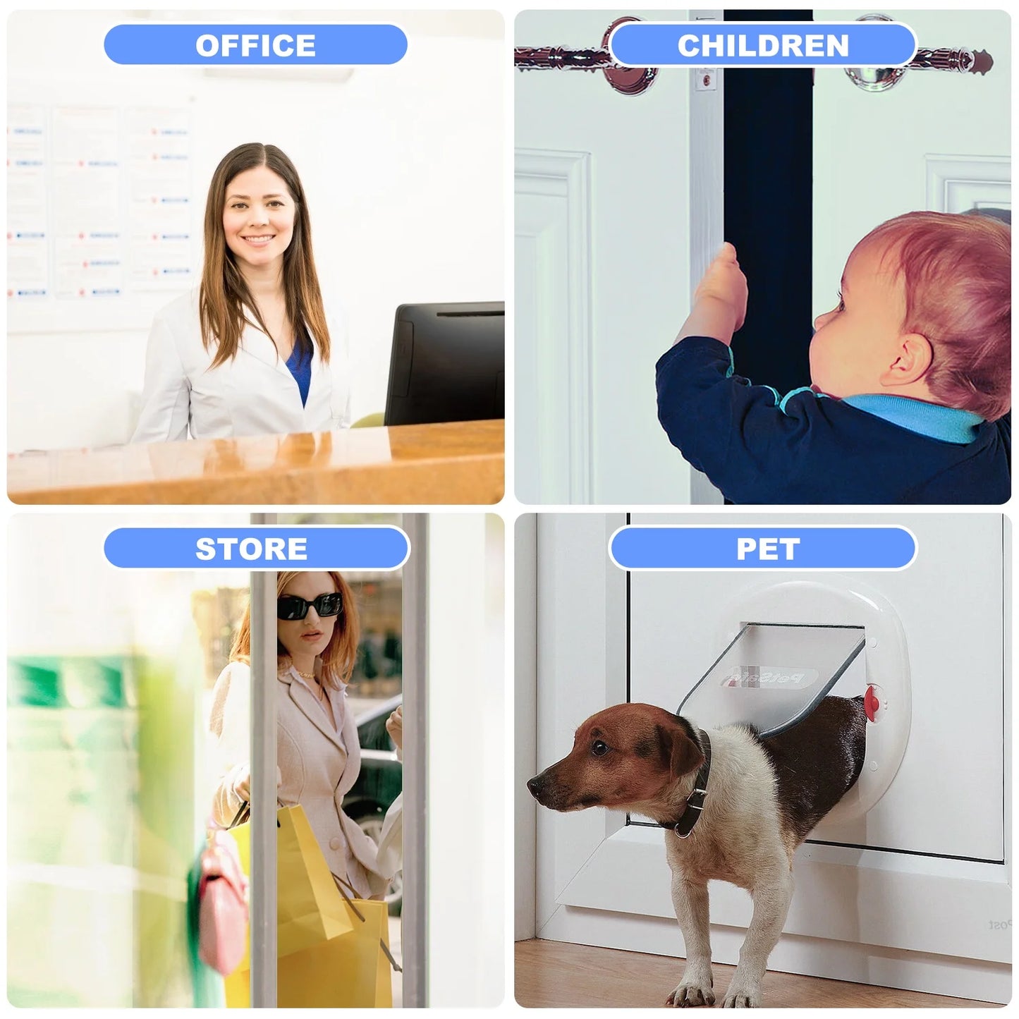 Door Chime, Wireless Door Alarm Sensor with 600Ft Range 58 Chimes Adjustable Volume Mute Mode LED Indicators,