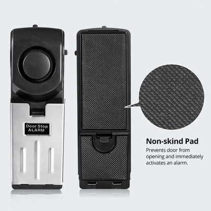 Wireless Door Stop Alarm System 120Db Loud Home Security Anti-Theft Door Block System Portable Doorstop Preasure Alarm